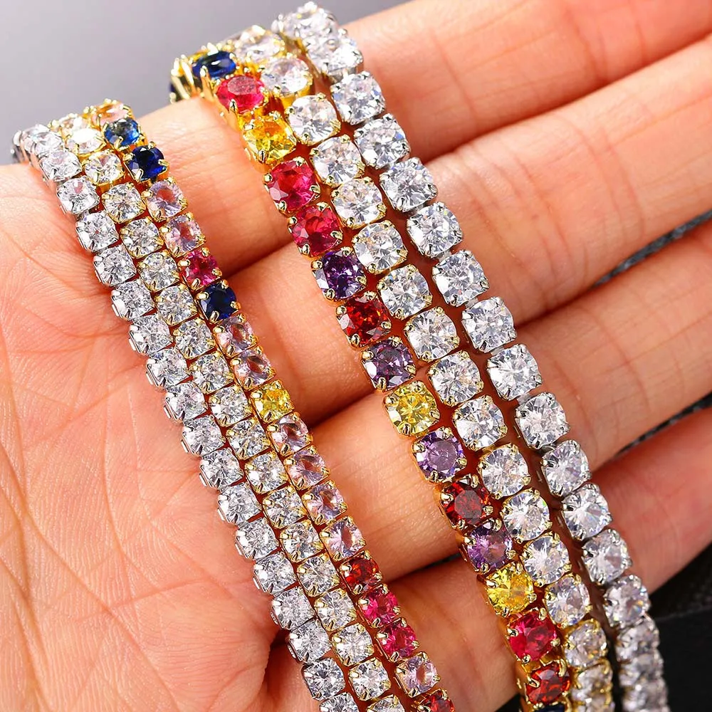 Tennis Choker Necklaces Women HipHop Iced Out AAA+ Cubic Zirconia Gold Color Crystal Chain Female Jewelry on The Neck OHN099