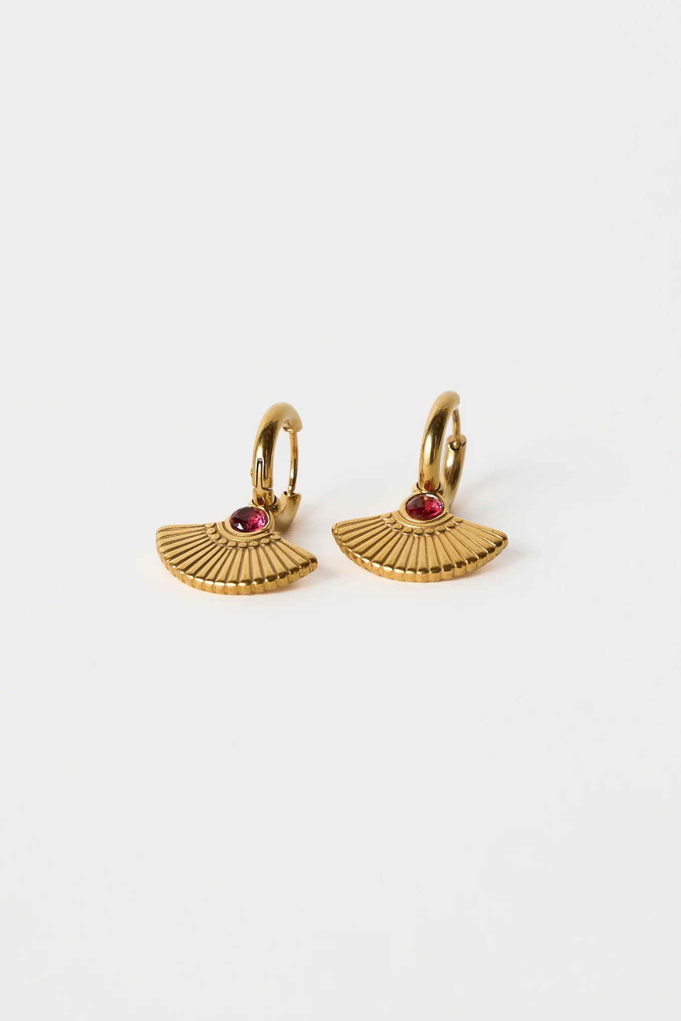 Mason Earrings - Gold / Fuchsia