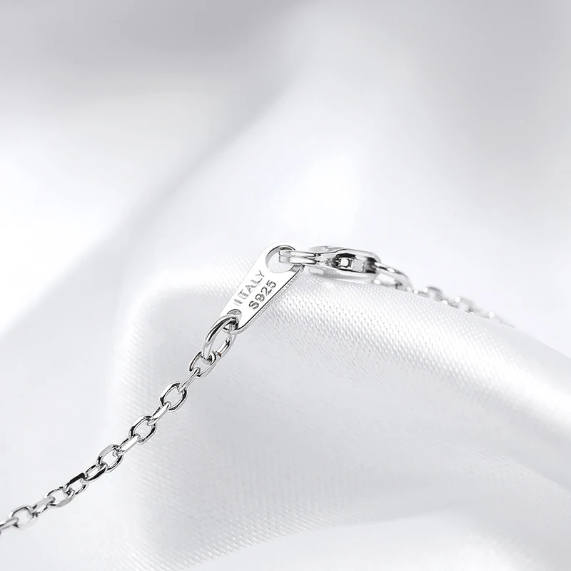 Moissanite Lariat Pendant Necklace For Women 18K White Gold Plated 1.2ct 12 Stones 100% 925 Silver Round Cut Moissanite Diamond